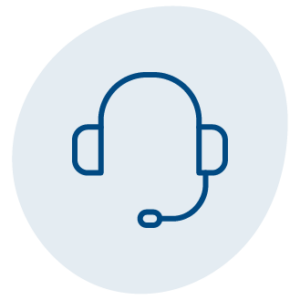 icon blue headphones